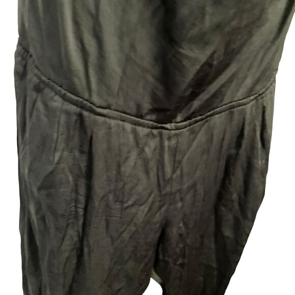 GUESS Satin Jumpsuit Zipper Sleeveless Cowl Neck With  Elastic Ankle SZ M - Picture 2 of 10